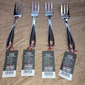(4) All clad serving fork